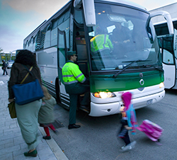 Buen comportamiento de los conductores de transporte escolar